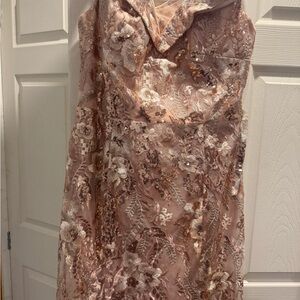 Elegant Floral Lace Prom Dress